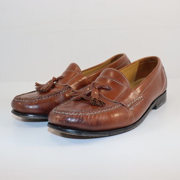 Cole Haan Men’s Brown Leather Tassel Loafers | Size 9M Classic Dress Shoes - Picture 2 of 6